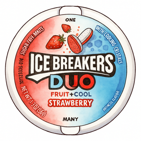 Ice Breakers Fruit+Cool Strawberry Sugar Free 36g
