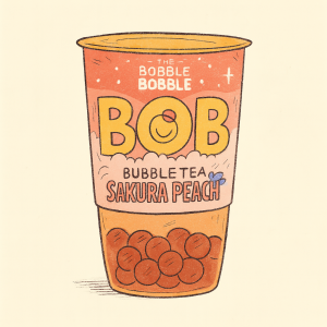 Bob Bubble Tea Sakura Peach 360ml