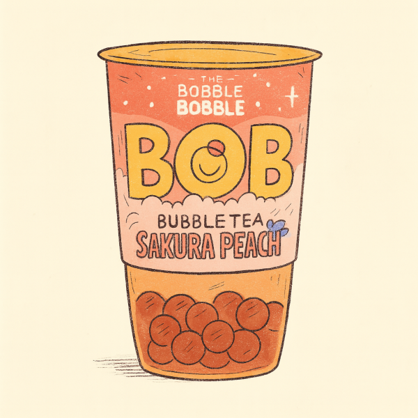 Bob Bubble Tea Sakura Peach 360ml